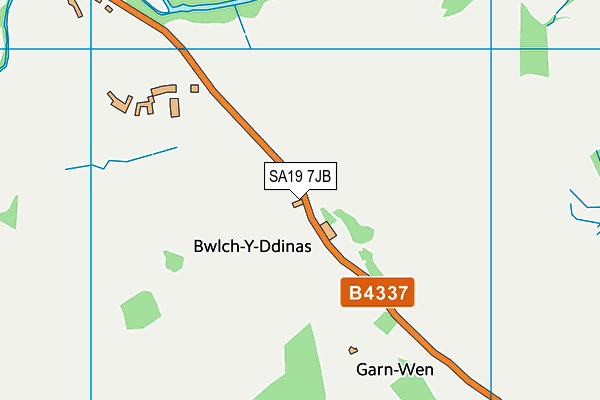 SA19 7JB map - OS VectorMap District (Ordnance Survey)