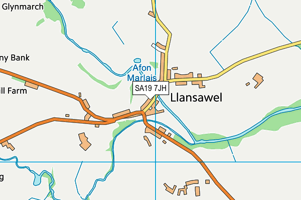 SA19 7JH map - OS VectorMap District (Ordnance Survey)