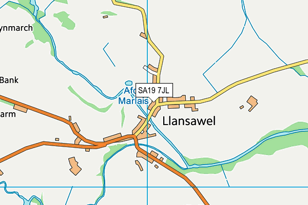 SA19 7JL map - OS VectorMap District (Ordnance Survey)