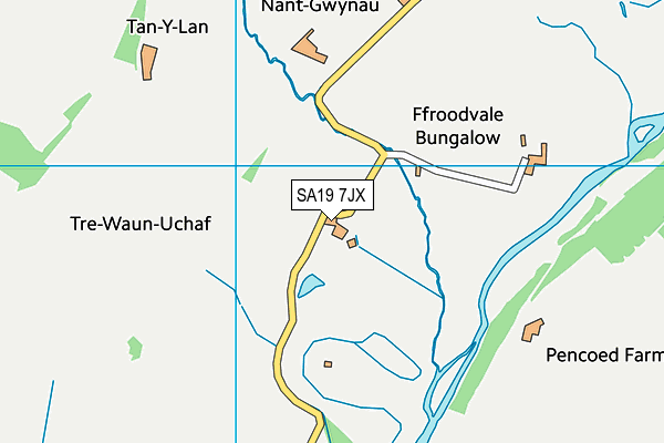 SA19 7JX map - OS VectorMap District (Ordnance Survey)