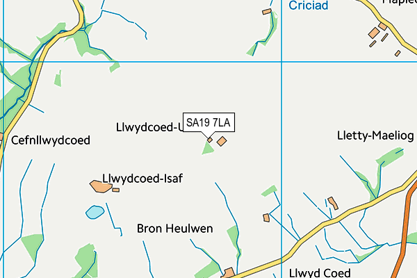 SA19 7LA map - OS VectorMap District (Ordnance Survey)