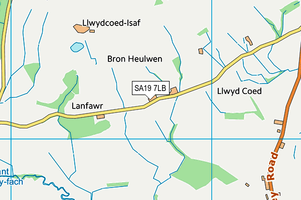 SA19 7LB map - OS VectorMap District (Ordnance Survey)