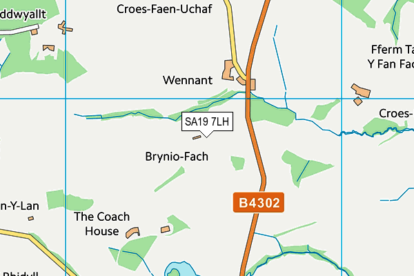 SA19 7LH map - OS VectorMap District (Ordnance Survey)