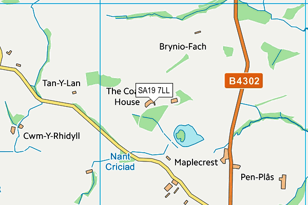 SA19 7LL map - OS VectorMap District (Ordnance Survey)