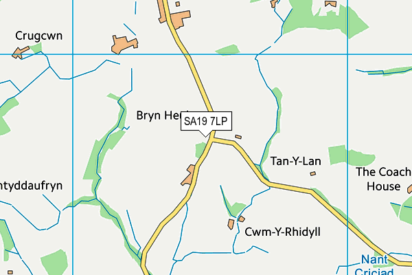 SA19 7LP map - OS VectorMap District (Ordnance Survey)