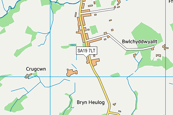 SA19 7LT map - OS VectorMap District (Ordnance Survey)