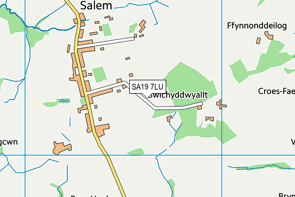 SA19 7LU map - OS VectorMap District (Ordnance Survey)