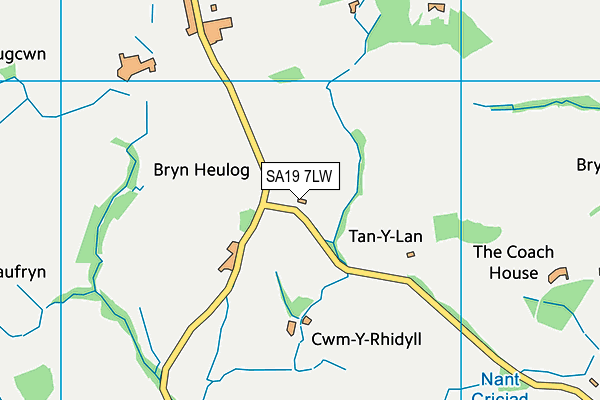 SA19 7LW map - OS VectorMap District (Ordnance Survey)