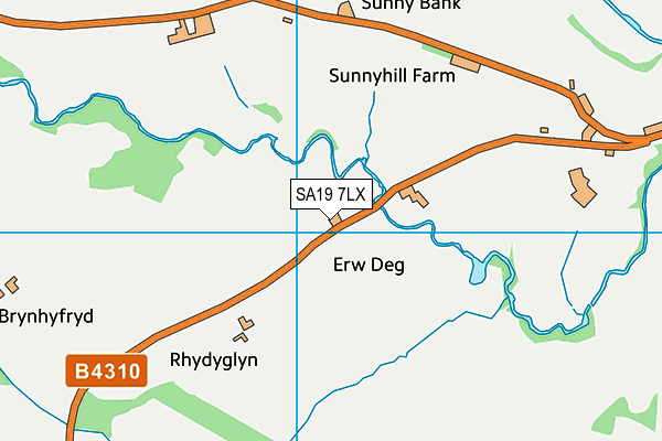 SA19 7LX map - OS VectorMap District (Ordnance Survey)