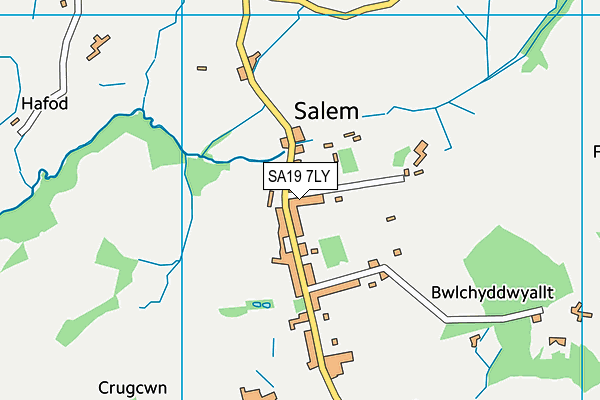 SA19 7LY map - OS VectorMap District (Ordnance Survey)