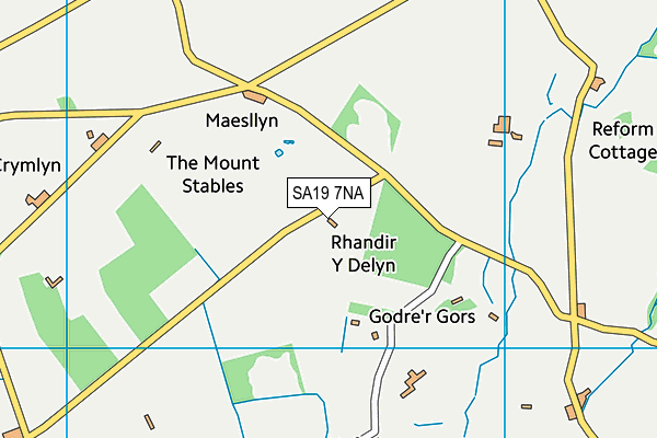 SA19 7NA map - OS VectorMap District (Ordnance Survey)