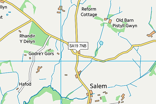 SA19 7NB map - OS VectorMap District (Ordnance Survey)