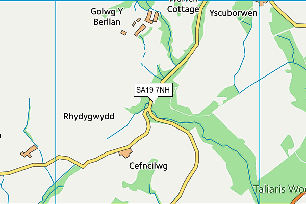 SA19 7NH map - OS VectorMap District (Ordnance Survey)