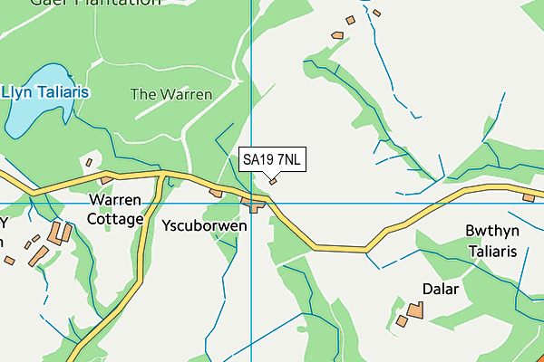 SA19 7NL map - OS VectorMap District (Ordnance Survey)