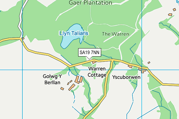 SA19 7NN map - OS VectorMap District (Ordnance Survey)