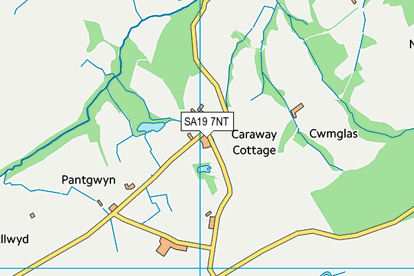 SA19 7NT map - OS VectorMap District (Ordnance Survey)