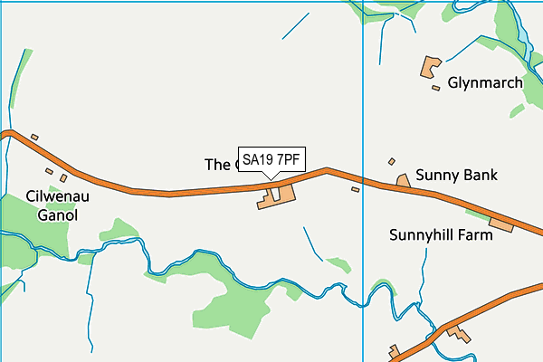 SA19 7PF map - OS VectorMap District (Ordnance Survey)