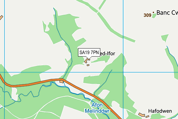 SA19 7PN map - OS VectorMap District (Ordnance Survey)