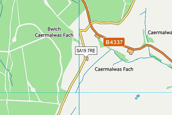 SA19 7RE map - OS VectorMap District (Ordnance Survey)