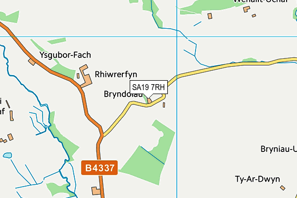 SA19 7RH map - OS VectorMap District (Ordnance Survey)