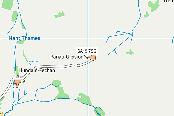 SA19 7SG map - OS VectorMap District (Ordnance Survey)