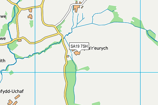 SA19 7SH map - OS VectorMap District (Ordnance Survey)