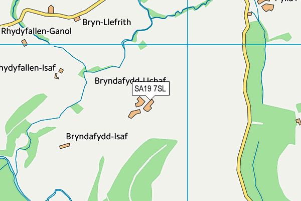 SA19 7SL map - OS VectorMap District (Ordnance Survey)