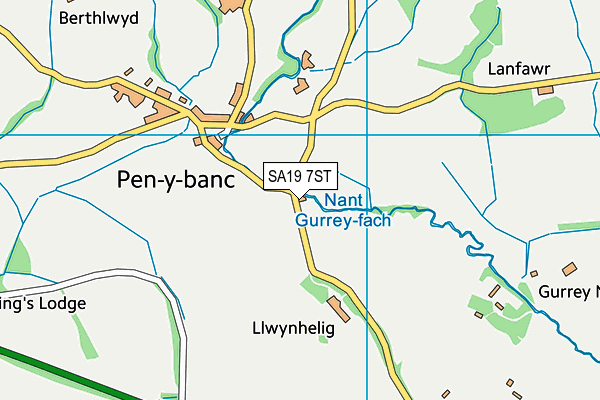 SA19 7ST map - OS VectorMap District (Ordnance Survey)