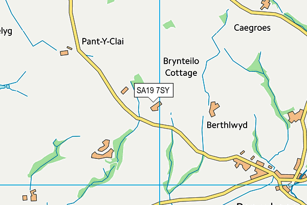 SA19 7SY map - OS VectorMap District (Ordnance Survey)