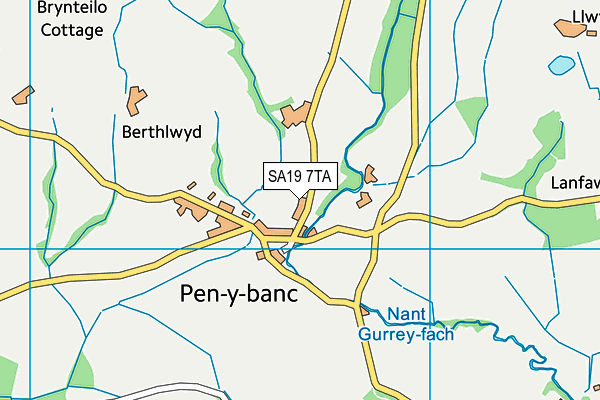 SA19 7TA map - OS VectorMap District (Ordnance Survey)