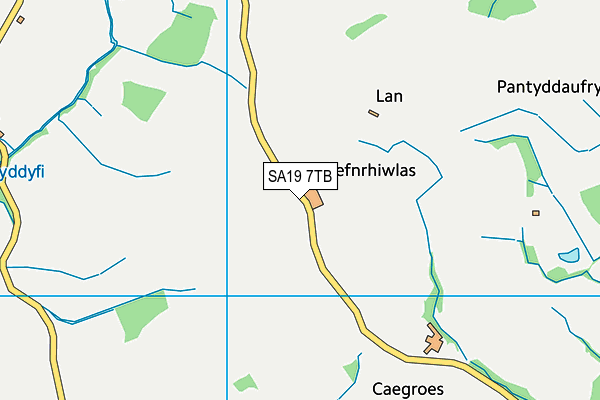 SA19 7TB map - OS VectorMap District (Ordnance Survey)