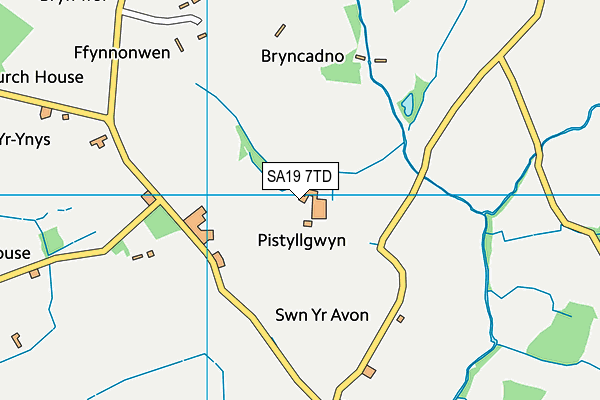 SA19 7TD map - OS VectorMap District (Ordnance Survey)