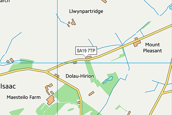 SA19 7TP map - OS VectorMap District (Ordnance Survey)