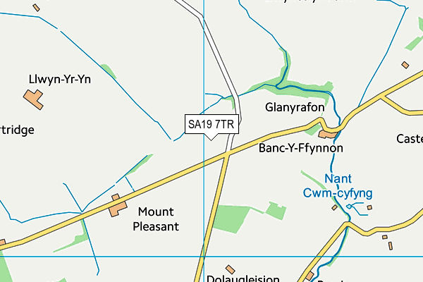 SA19 7TR map - OS VectorMap District (Ordnance Survey)