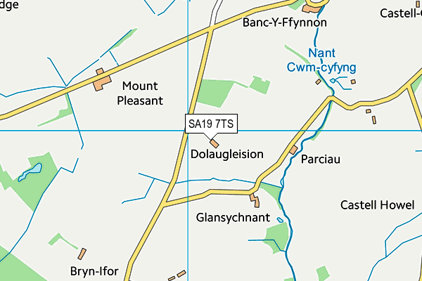 SA19 7TS map - OS VectorMap District (Ordnance Survey)