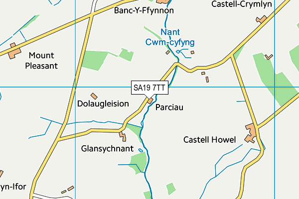 SA19 7TT map - OS VectorMap District (Ordnance Survey)