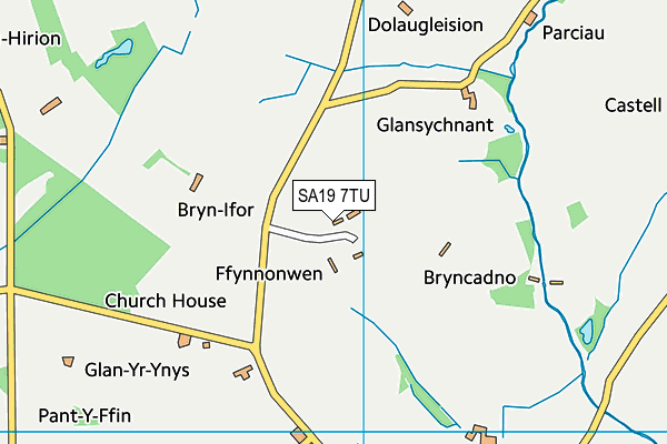 SA19 7TU map - OS VectorMap District (Ordnance Survey)