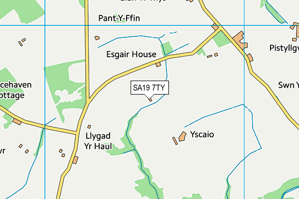 SA19 7TY map - OS VectorMap District (Ordnance Survey)