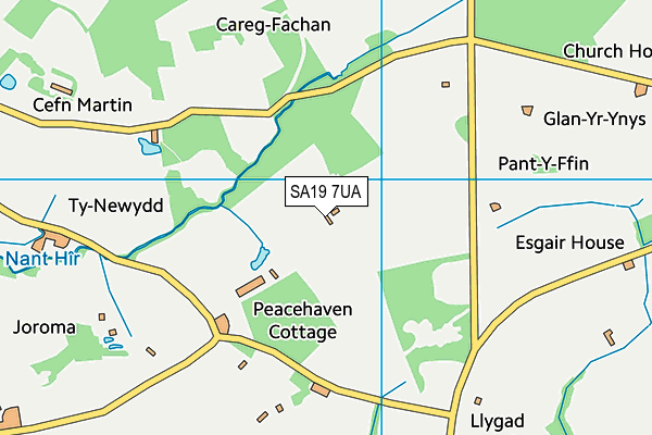 SA19 7UA map - OS VectorMap District (Ordnance Survey)