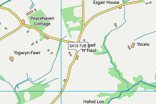 SA19 7UB map - OS VectorMap District (Ordnance Survey)