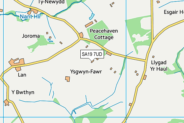 SA19 7UD map - OS VectorMap District (Ordnance Survey)