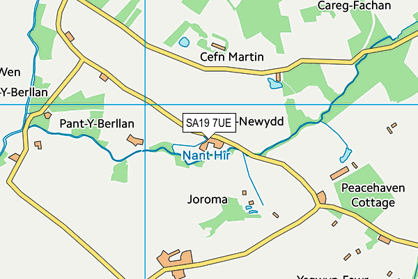 SA19 7UE map - OS VectorMap District (Ordnance Survey)