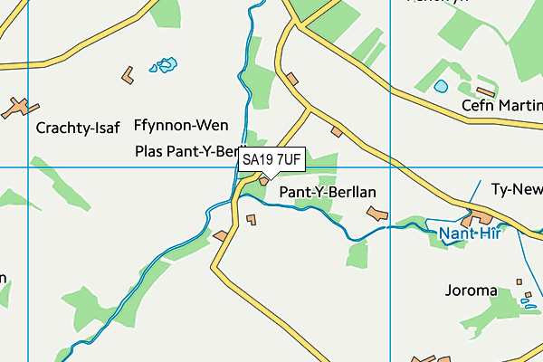 SA19 7UF map - OS VectorMap District (Ordnance Survey)