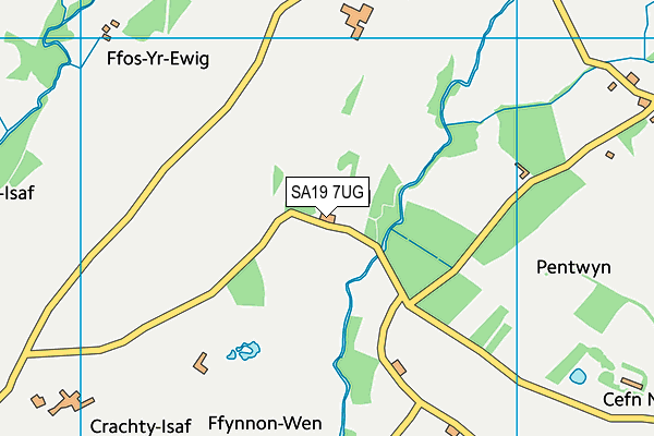 SA19 7UG map - OS VectorMap District (Ordnance Survey)