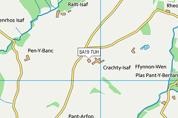 SA19 7UH map - OS VectorMap District (Ordnance Survey)