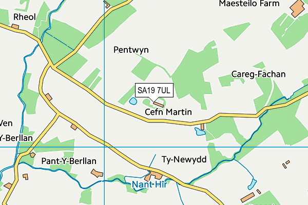 SA19 7UL map - OS VectorMap District (Ordnance Survey)