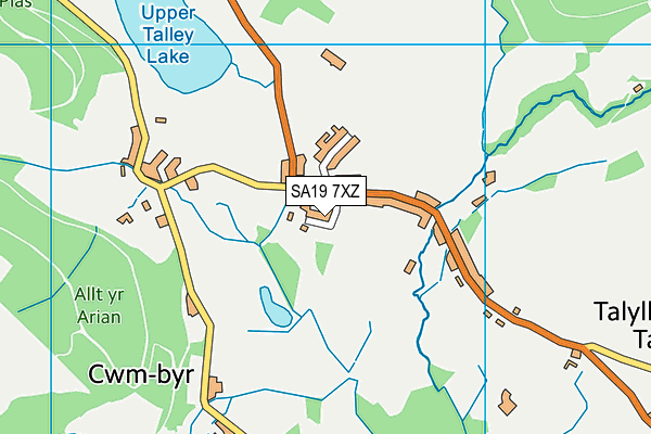 SA19 7XZ map - OS VectorMap District (Ordnance Survey)