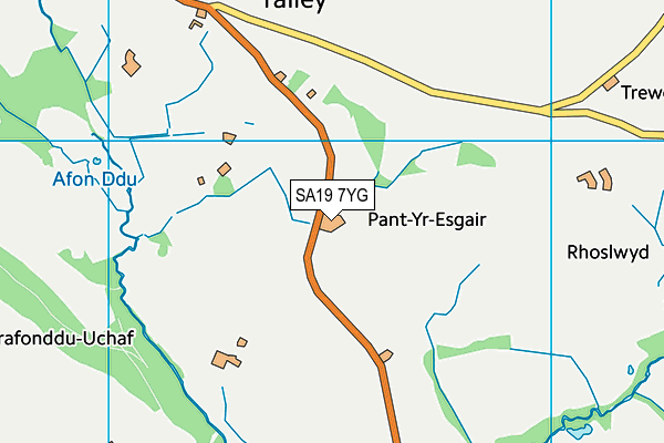 SA19 7YG map - OS VectorMap District (Ordnance Survey)