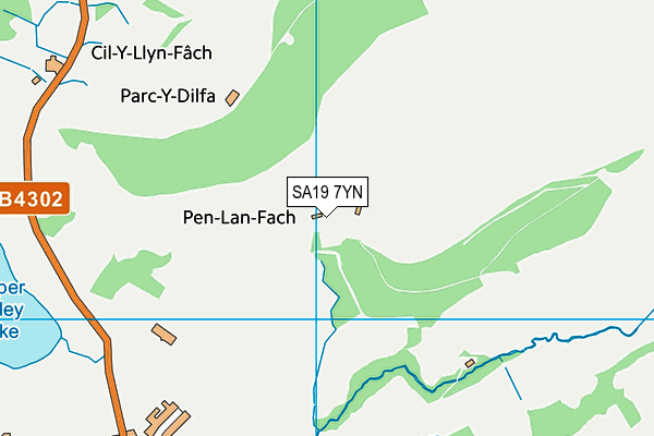 SA19 7YN map - OS VectorMap District (Ordnance Survey)