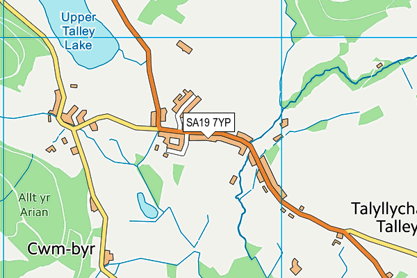 SA19 7YP map - OS VectorMap District (Ordnance Survey)